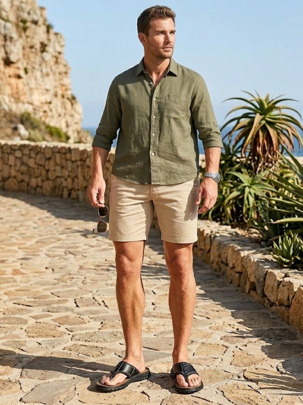 Men's Sandals Flip Flop Sandals Open Toe  Size 9